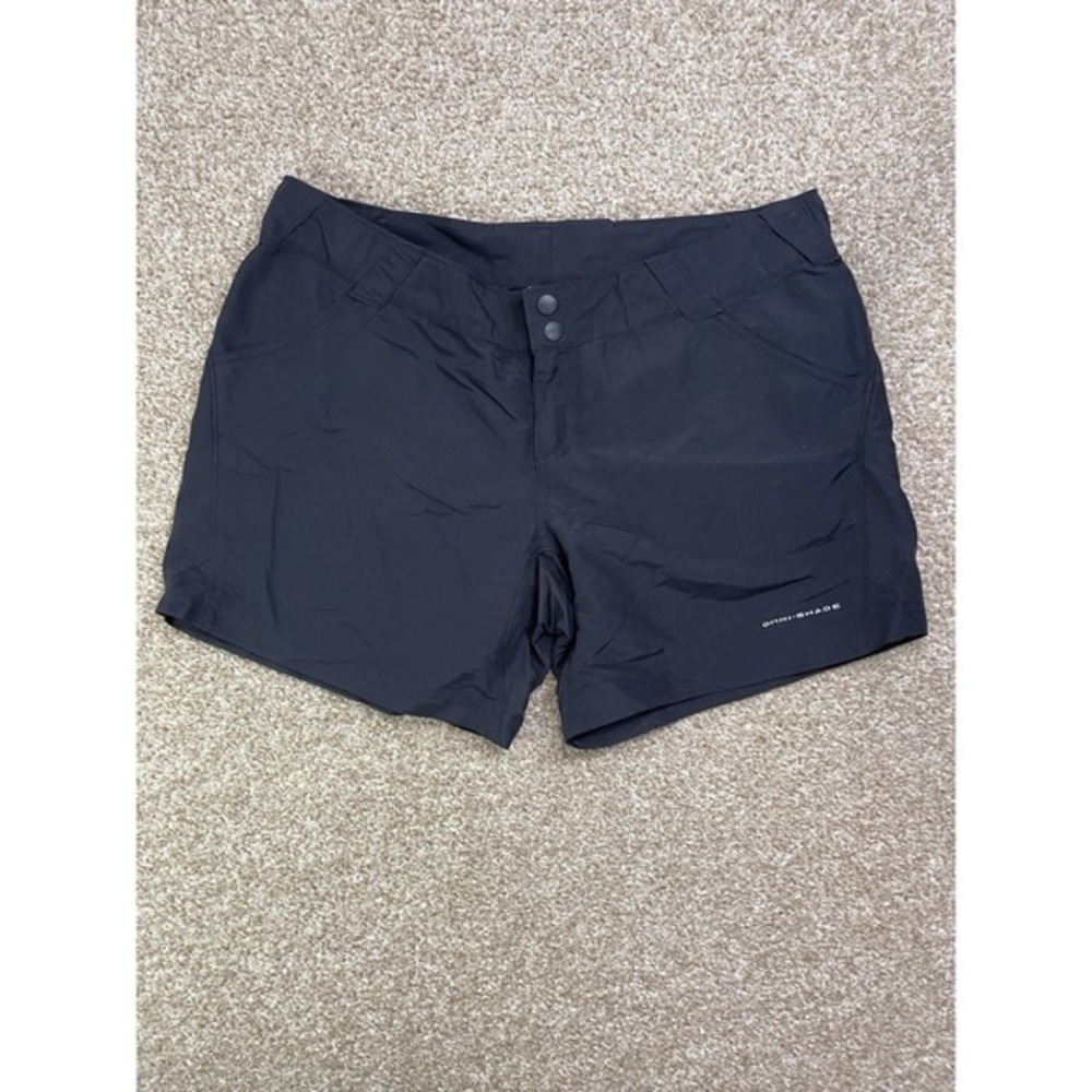 COLUMBIA PFG Shorts Size L Black Nylon Elastane Women's Activewear Fishing